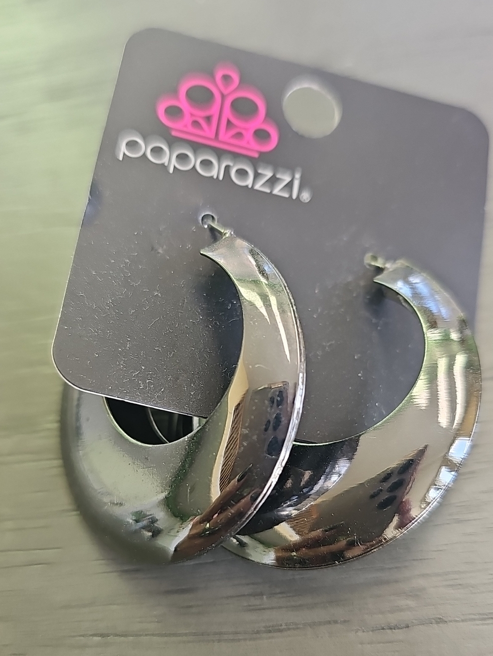 Gunmetal Hoop Earrings